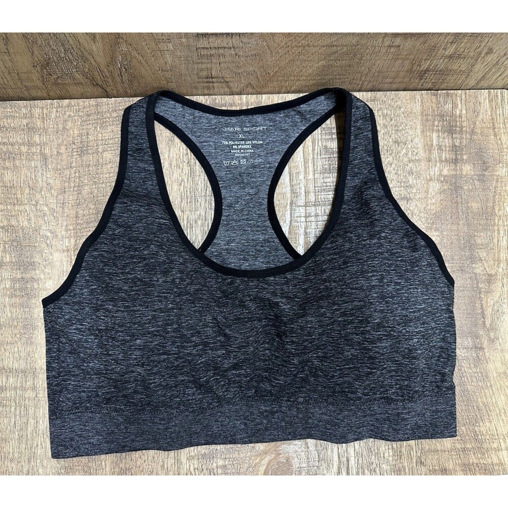 Tahari Women Size Xl Gray Removable Padded Sports Bras